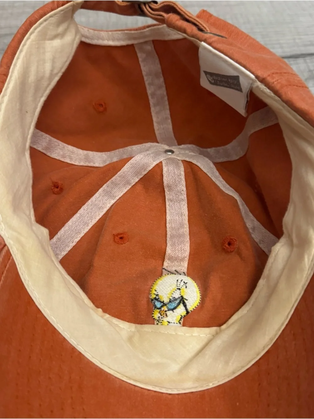 Vintage Tweety Bird Orange Hat Warner Brow Studio Store Cap EXTREMELY RARE!!!